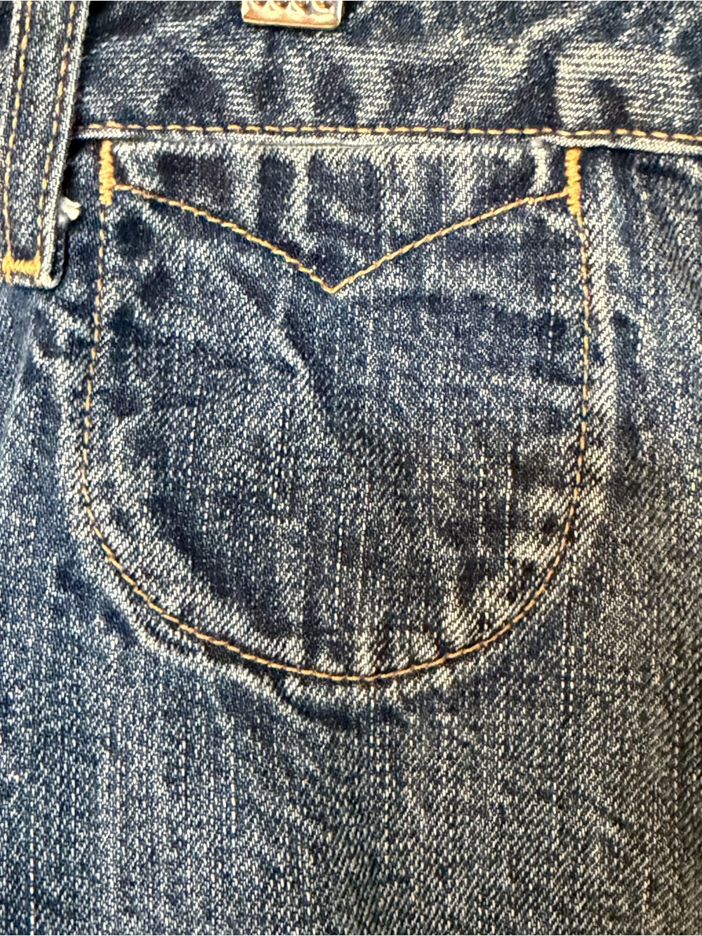 Vintage Gap 1969 Y2K Midi Length Cotton A-Line Denim Jean Skirt Sz 8 - Picture 6 of 14